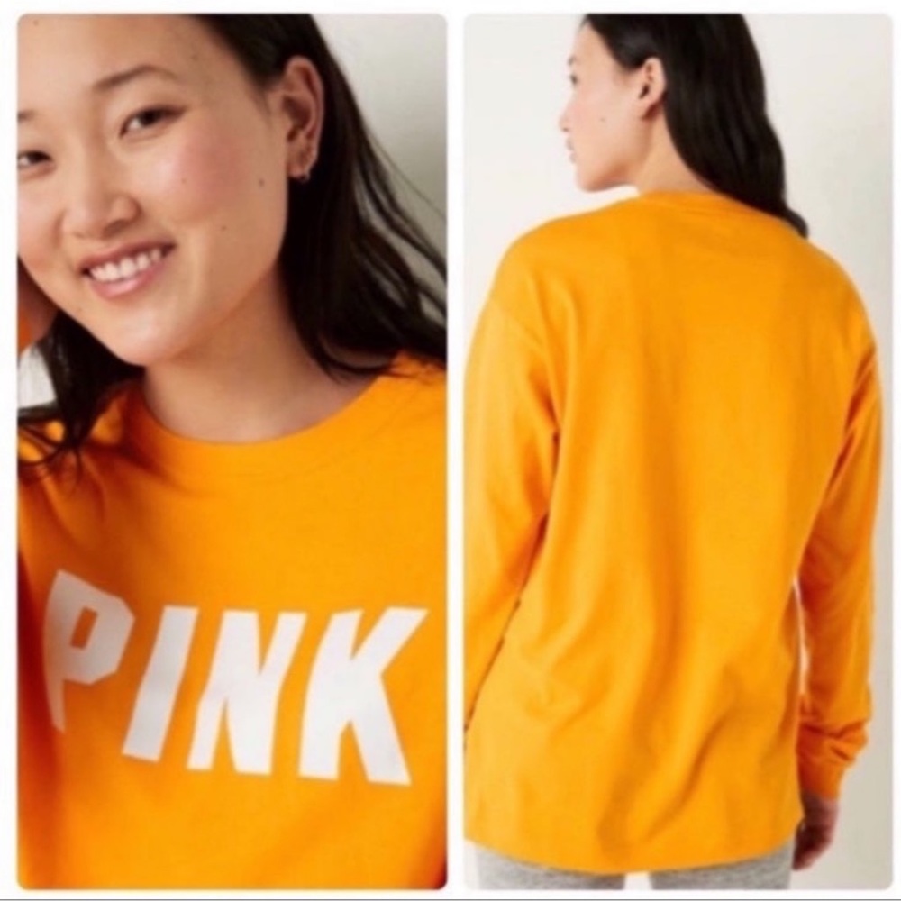 PINK VS CAMPUS LONG SLEEVE TEE